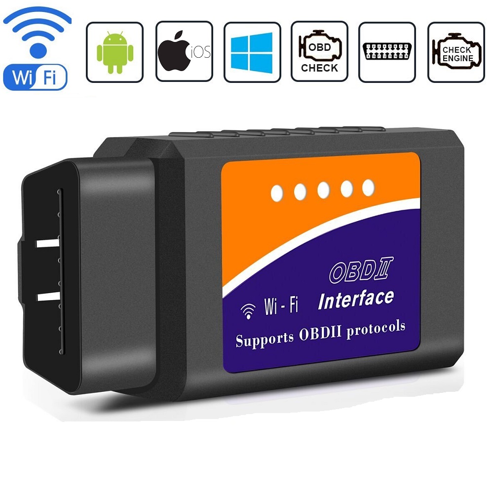 Torque Foseal Improved Version Car WiFi OBD2 Scanner OBDII Scan Code Reader Adapter Check Engine Light Diagnostic Tool iOS & Android Work App inCarDoc OBD Fusion